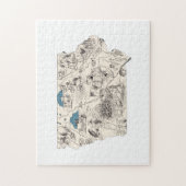 Iowa Shaped Iowan Hawkeye  Afbeelding Map Legpuzzel (Verticaal)