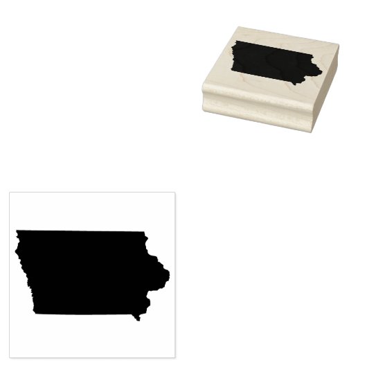 Iowa Solid Rubber Art Stamp Rubberstempel (Gestempeld)