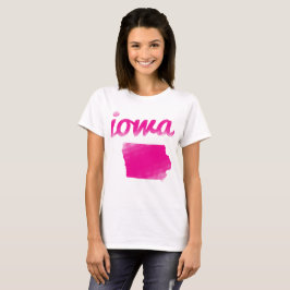 Iowa staat in roze t-shirt