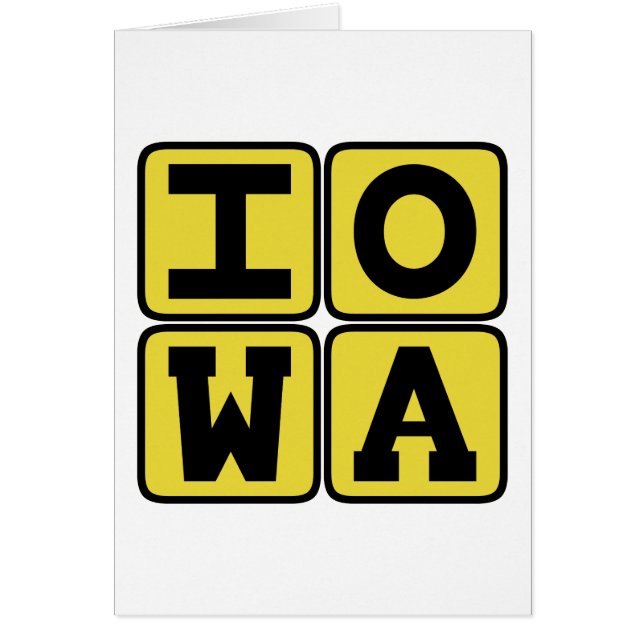 IOWA Staat Iowan Hawkeye Des Moines Cedar Rapids (Voorkant)