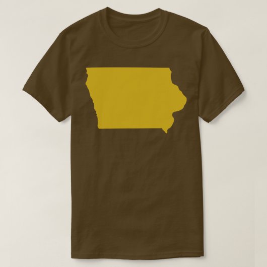 Iowa staatskaart TShirt (Design voorkant)