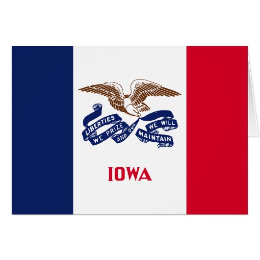 Iowa Staatsvlag (Voorkant Horizontaal)