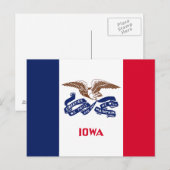 Iowa Staatsvlag Briefkaart (Voorkant / Achterkant)