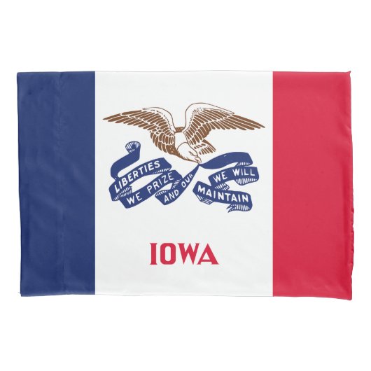 Iowa Staatsvlag Kussensloop (Voorkant)