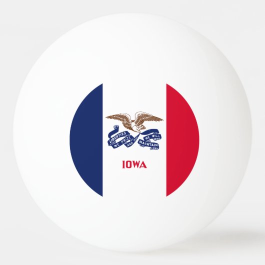 Iowa Staatsvlag Pingpongbal (Voorkant)