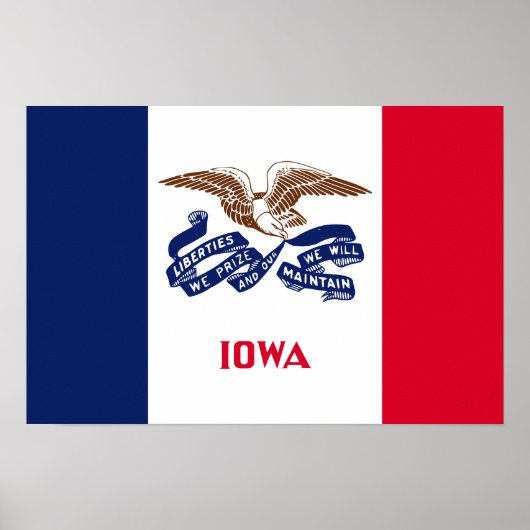 Iowa Staatsvlag Poster (Voorkant)