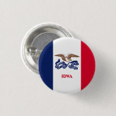 Iowa Staatsvlag Ronde Button 3,2 Cm (Voorkant /achterkant)
