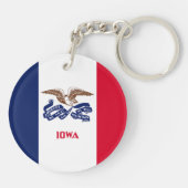 Iowa Staatsvlag Sleutelhanger (Achterkant)