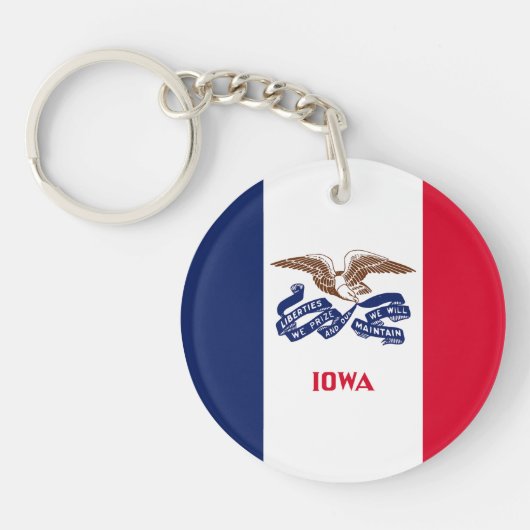 Iowa Staatsvlag Sleutelhanger (Voorkant)