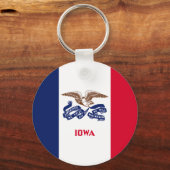 Iowa Staatsvlag Sleutelhanger (Achterkant)