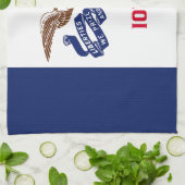 Iowa Staatsvlag Theedoek (Gevouwen)