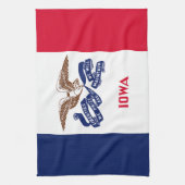 Iowa Staatsvlag Theedoek (Verticaal)