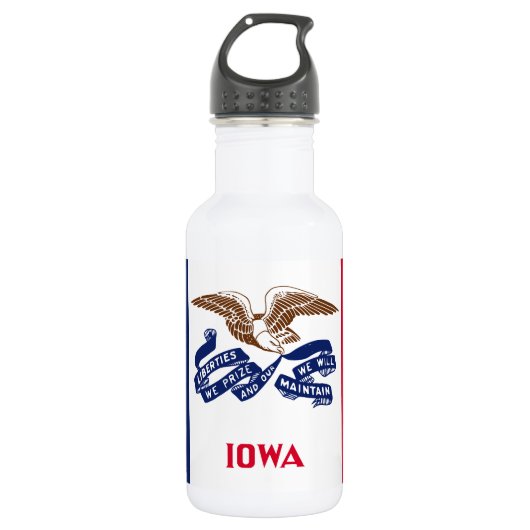 Iowa Staatsvlag Waterfles (Voorkant)