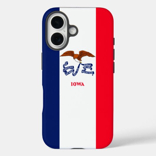 Iowa Staatsvlagontwerp Case-Mate iPhone Case (Achterkant)