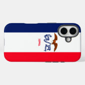 Iowa Staatsvlagontwerp Case-Mate iPhone Case (Achterkant (horizontaal))
