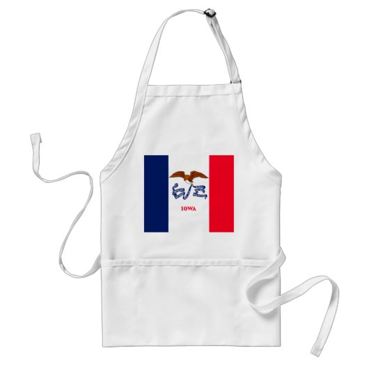 Iowa Staatsvlagontwerp Standaard Schort (Voorkant)