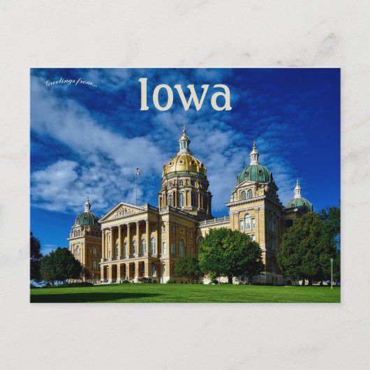 Iowa State Capitol Briefkaart (Voorkant)