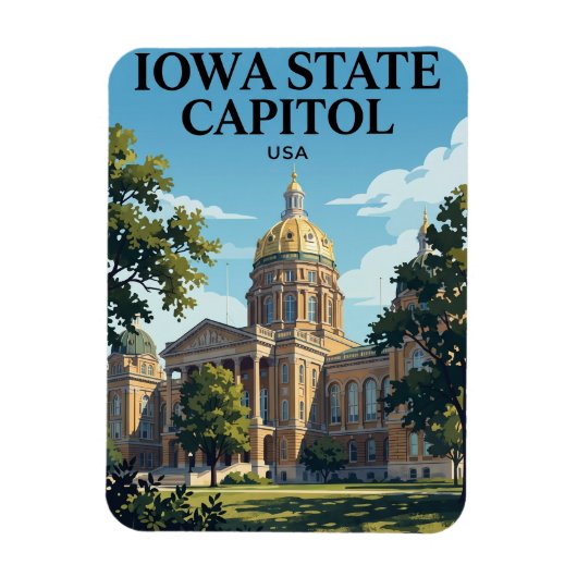 Iowa State Capitol VS Magneet (Verticaal)