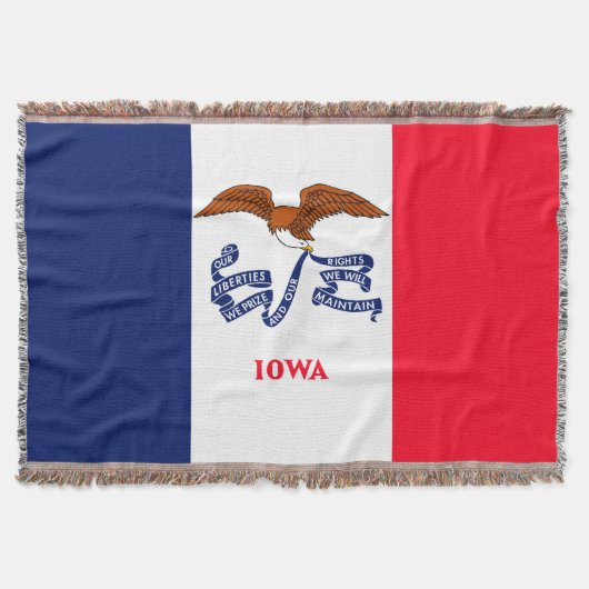 Iowa State Flag Design Decor Deken (Voorkant)