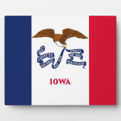 Iowa State Flag Plaque Fotoplaat (Voorkant)