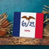 Iowa State Flag Plaque Fotoplaat (Zijkant)
