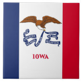Iowa State Flag Tile Tegeltje (Voorkant)