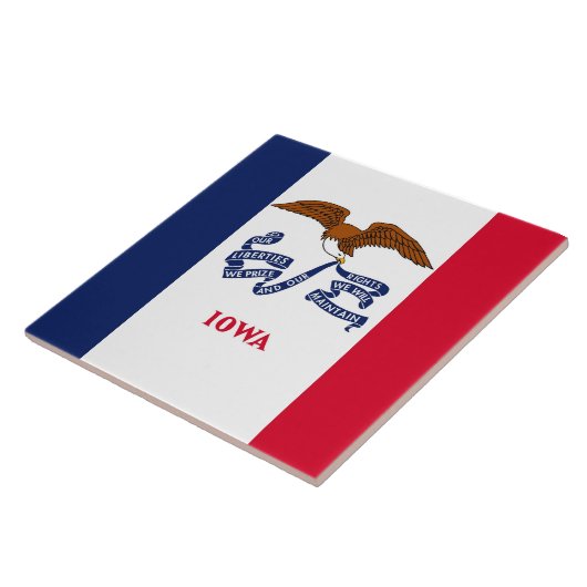 Iowa State Flag Tile Tegeltje (Zijkant)