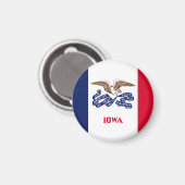 Iowa State Flag Verenigde Staten Magneet (Voorkant / Achterkant)