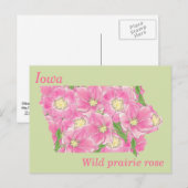 Iowa State Flower Collage Map Briefkaart (Voorkant / Achterkant)