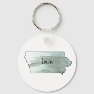 Iowa State Illustratie Sleutelhanger