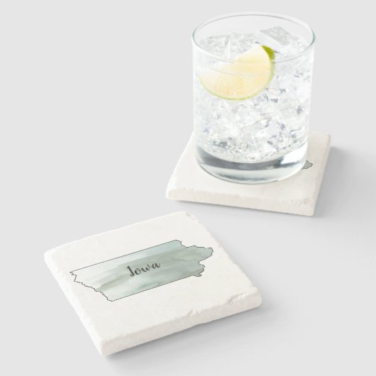 Iowa State Illustratie Stenen Onderzetter (Zijkant)