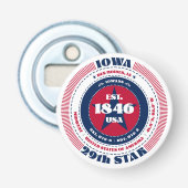 Iowa State Information Circle Button Flesopener (Voorkant)