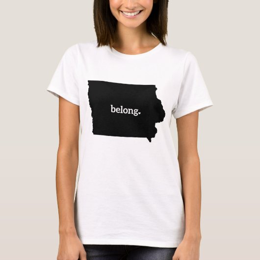 Iowa State Map Belong T-shirt (Voorkant)