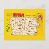 Iowa State Map Briefkaart (Voorkant)