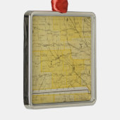 Iowa State Maps Metalen Ornament (Rechts)