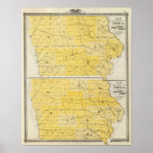 Iowa State Maps Poster (Voorkant)