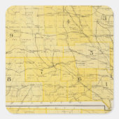 Iowa State Maps Vierkante Sticker (Voorkant)