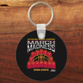 Iowa State March Madness 2025 Heren Sketll Nil Sleutelhanger (Voorkant)