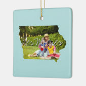 Iowa State Photo insert and town name Keramisch Ornament (Links)