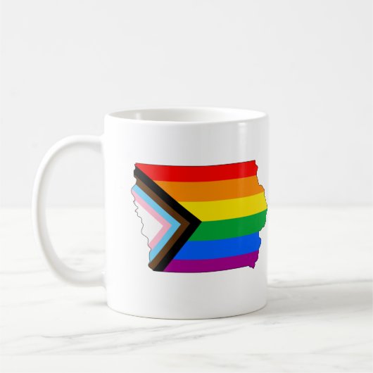 Iowa State Pride LGBTQ Progress Pride Koffiemok (Links)