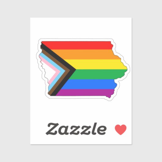 Iowa State Pride LGBTQ Progress Pride Sticker (Vel)