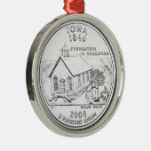 Iowa State Quarter Metalen Ornament (Rechts)
