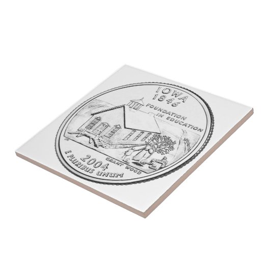 Iowa State Quarter Tegeltje (Zijkant)