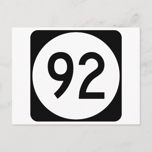 Iowa State Route 92 Briefkaart (Voorkant)
