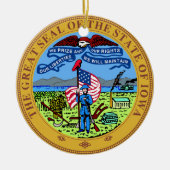 Iowa State Seal Keramisch Ornament (Voorkant)