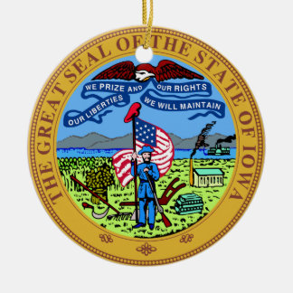 Iowa State Seal Keramisch Ornament