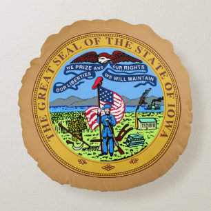 Iowa State Seal Rond Kussen