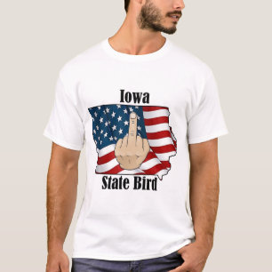 Iowa state vogel t-shirt middelvinger vlag