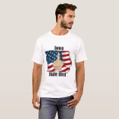 Iowa state vogel t-shirt middelvinger vlag (Voorkant volledig)