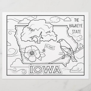 Iowa State Vorm en feiten Kleurplaat Flyer